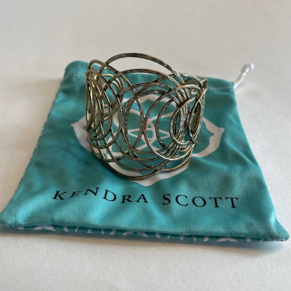 Kendra Scott Burnished Gold Hammered Boho Cuff